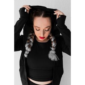 Celestial Bodiez NWT Power Zip Hoodie in 'Solar Black’ Size Large